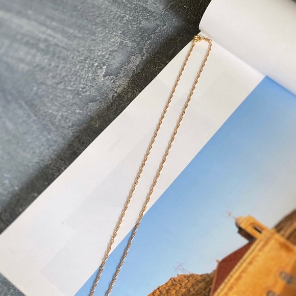 Necklace 18k Gold Plated Spiral Chain Necklace Luxury Jewelry - Picture 6 of 11